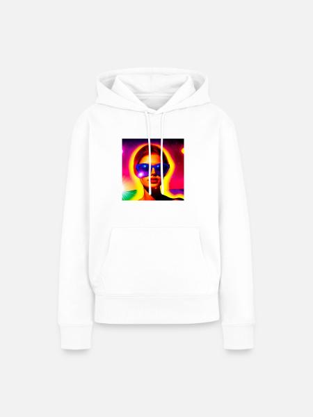 Sonnenbad auf der Venus - Frauen Premium Bio Hoodie - Weiß