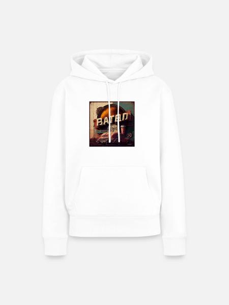 Retro-Auto - Frauen Premium Bio Hoodie - Weiß