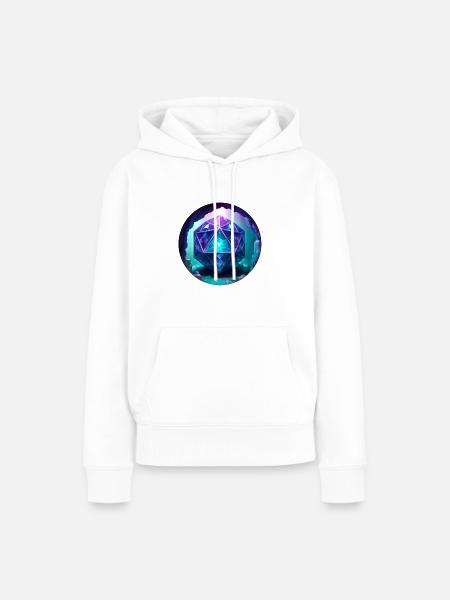 Magic Aquamarin - Frauen Premium Bio Hoodie - Weiß