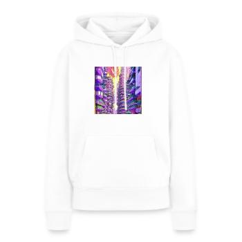 Die Baumsiedlung - Frauen Premium Bio Hoodie - Weiß - Vorne - Julia (174cm)