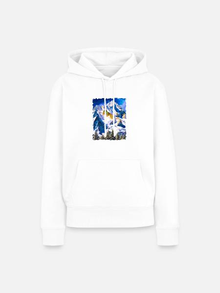 Aenepisches Gebirge - Frauen Premium Bio Hoodie - Weiß