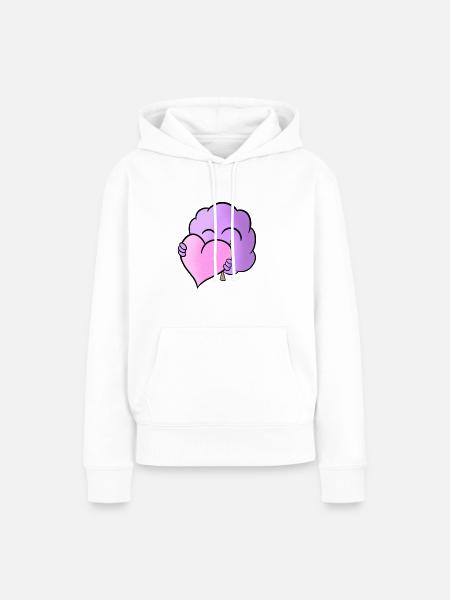 ZuckerwatteM - Logo - Frauen Premium Bio Hoodie - Weiß