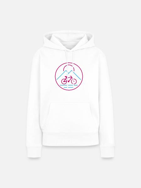 Fahrrad - Frauen Premium Bio Hoodie - Weiß