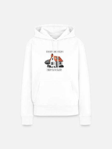 Hausdach - Frauen Premium Bio Hoodie - Weiß