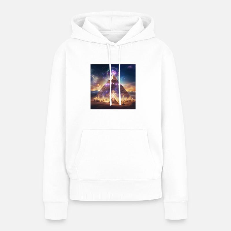 Pyramide - Sweat à capuche Premium bio Femme - blanc
