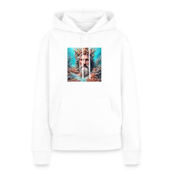 Neptun - Frauen Premium Bio Hoodie - Weiß - Vorne - Julia (174cm)