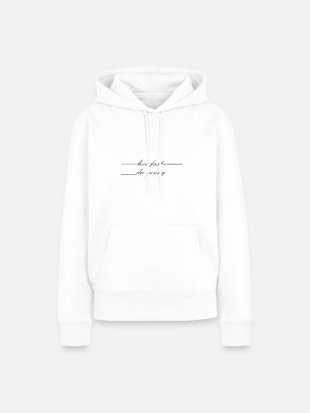 fast live - Frauen Premium Bio Hoodie - Weiß