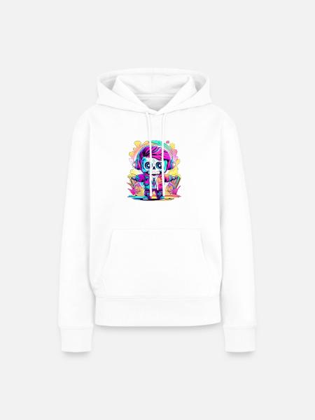 Punkrock Halloween - Frauen Premium Bio Hoodie - Weiß