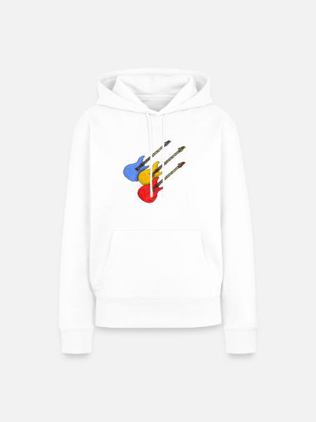 Gitarren - Frauen Premium Bio Hoodie - Weiß