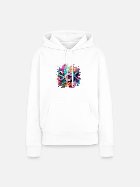 Lotusblume - Frauen Premium Bio Hoodie - Weiß