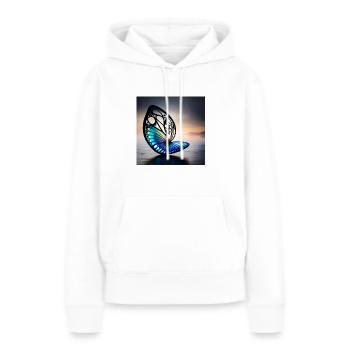 Abstract Geometric Art Butterfly Image - Women’s Premium Organic Hoodie - white - Front - Julia (174cm)