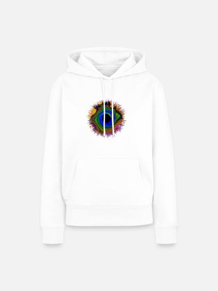 Mystisches Auge - Frauen Premium Bio Hoodie - Weiß