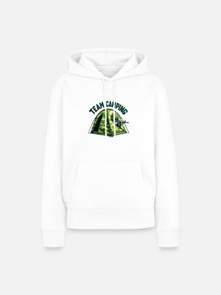Lustiger FPS-Camper - Frauen Premium Bio Hoodie - Weiß