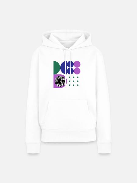 Geo - Frauen Premium Bio Hoodie - Weiß