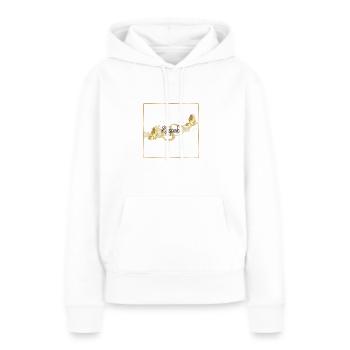 Respect - Sweat à capuche Premium bio Femme - blanc - Devant - Julia (174cm)