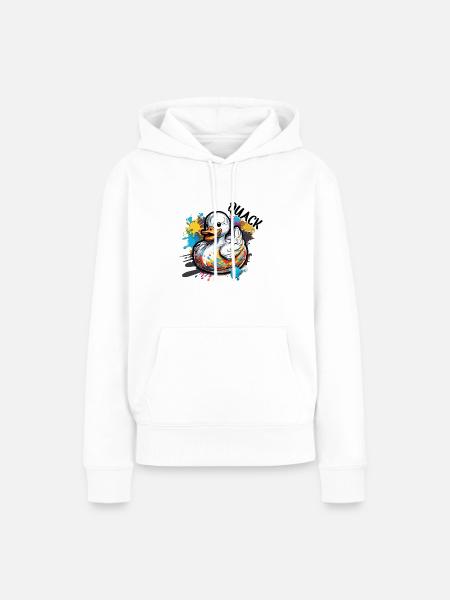 Gummiente / Badeente / Wasser / Badewanne - Frauen Premium Bio Hoodie - Weiß