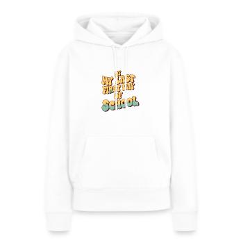 Retour à l’école - Sweat à capuche Premium bio Femme - blanc - Devant - Julia (174cm)