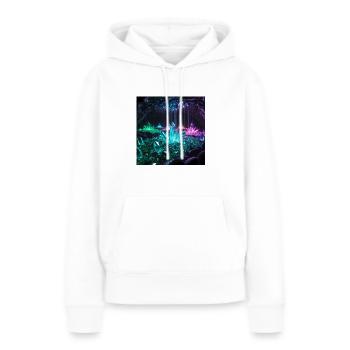Une grotte mystique - Sweat à capuche Premium bio Femme - blanc - Devant - Julia (174cm)