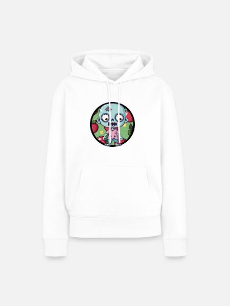 Zombie Undead - Frauen Premium Bio Hoodie - Weiß