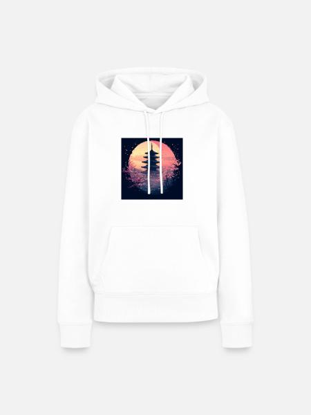 Sunlight China Tempel - Frauen Premium Bio Hoodie - Weiß