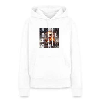 Rebellion Cover Artwork - Frauen Premium Bio Hoodie - Weiß - Vorne - Julia (174cm)