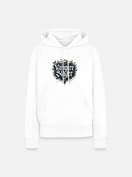 Vampirjäger - Ammazzavampiri - Frauen Premium Bio Hoodie - Weiß