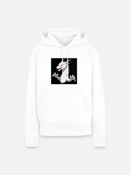 Strahlender weißer Drache - Frauen Premium Bio Hoodie - Weiß
