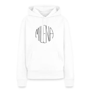 Milena - Women’s Premium Organic Hoodie - white - Front - Julia (174cm)