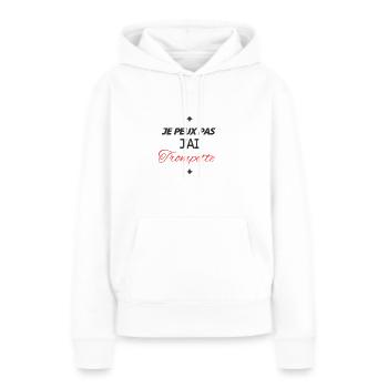 Ich kann nicht, ich habe einen Trompeter, Trompeter - Frauen Premium Bio Hoodie - Weiß - Vorne - Julia (174cm)
