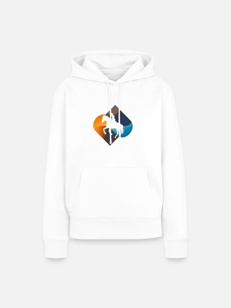 Pferde Pferd Wildpferd - Frauen Premium Bio Hoodie - Weiß