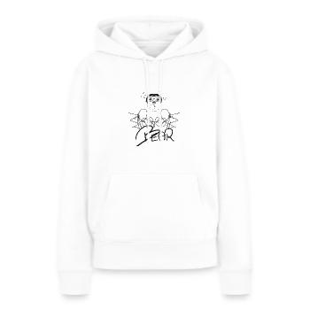 Rage Bear - Frauen Premium Bio Hoodie - Weiß - Vorne - Julia (174cm)