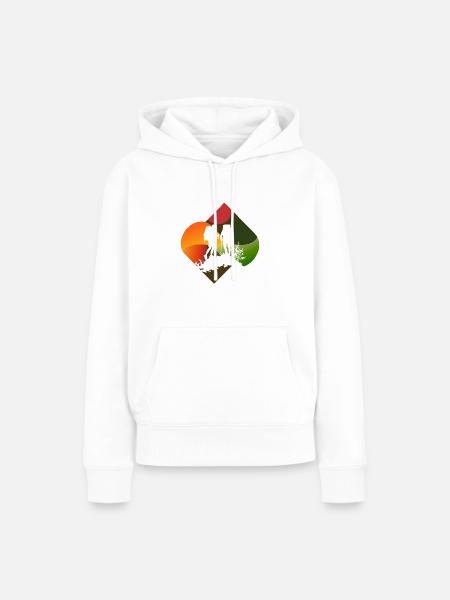 Wandern Wanderung - Frauen Premium Bio Hoodie - Weiß