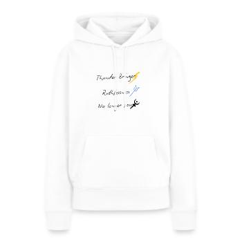 Epic - Sweat à capuche Premium bio Femme - blanc - Devant - Julia (174cm)