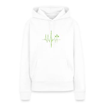 Natürliche Harmonie: Musik und Natur in Perfektion - Frauen Premium Bio Hoodie - Weiß - Vorne - Julia (174cm)