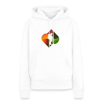 Wanderung Bergsteigen Wanderer - Frauen Premium Bio Hoodie - Weiß - Vorne - Julia (174cm)