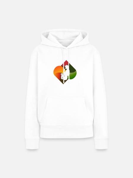 Saxophonist Jazz Orleans - Frauen Premium Bio Hoodie - Weiß
