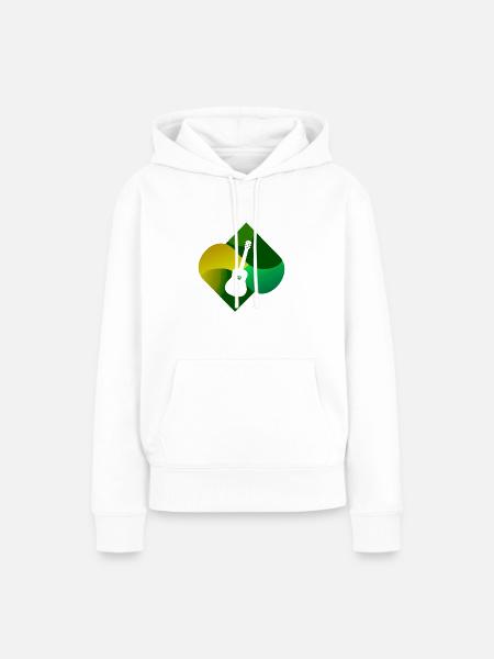 Gitarre Heavy Shouter - Frauen Premium Bio Hoodie - Weiß