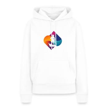 Piraten Piratenkopf - Frauen Premium Bio Hoodie - Weiß - Vorne - Julia (174cm)