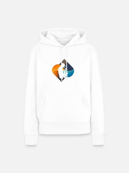 Jazz Saxophonist - Frauen Premium Bio Hoodie - Weiß
