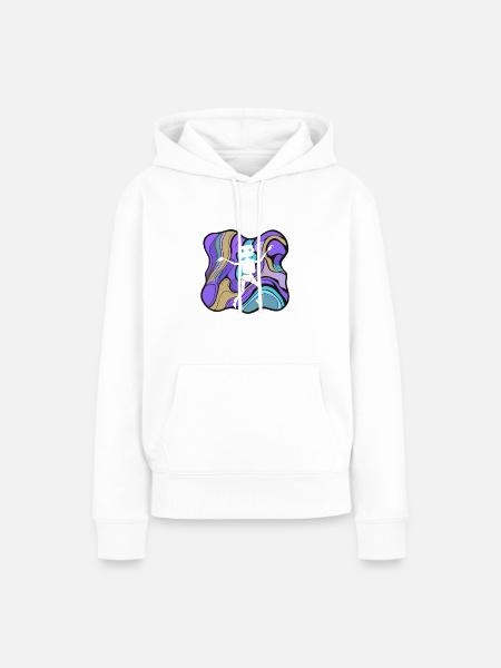Roboter Tech Cyborg - Frauen Premium Bio Hoodie - Weiß