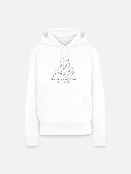 Mutterliebe - Frauen Premium Bio Hoodie - Weiß