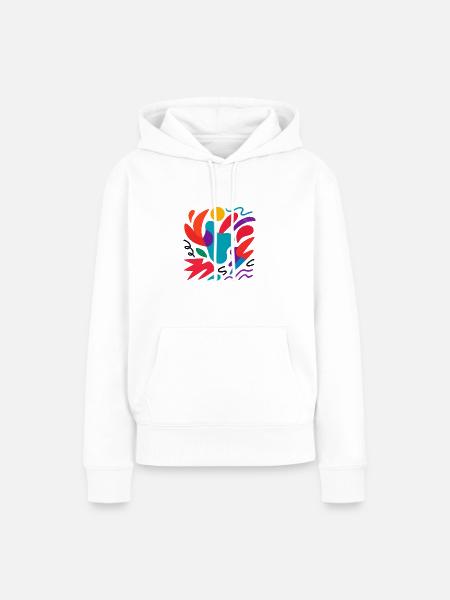 Abstract CLR - Frauen Premium Bio Hoodie - Weiß