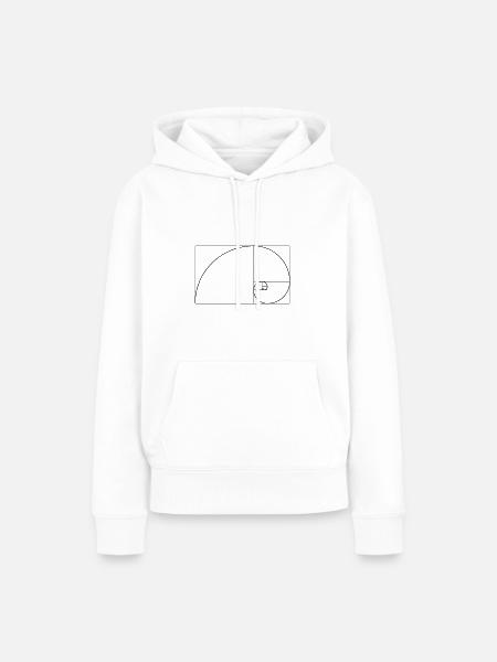 Fibonacci Goldener Schnitt - Frauen Premium Bio Hoodie - Weiß
