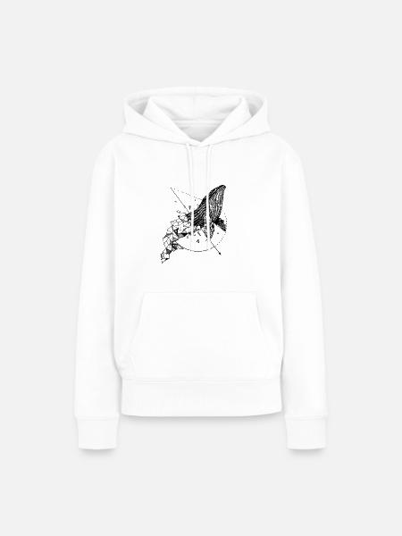 buckelwal - Frauen Premium Bio Hoodie - Weiß