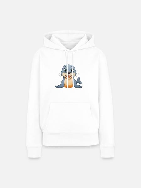 Robbchen – So viel Freude! - Frauen Premium Bio Hoodie - Weiß