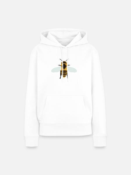 Honigbiene - Frauen Premium Bio Hoodie - Weiß