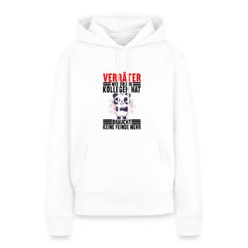 Abschiedsgeschenk Jobwechsel Kollege - Frauen Premium Bio Hoodie - Weiß - Vorne - Julia (174cm)