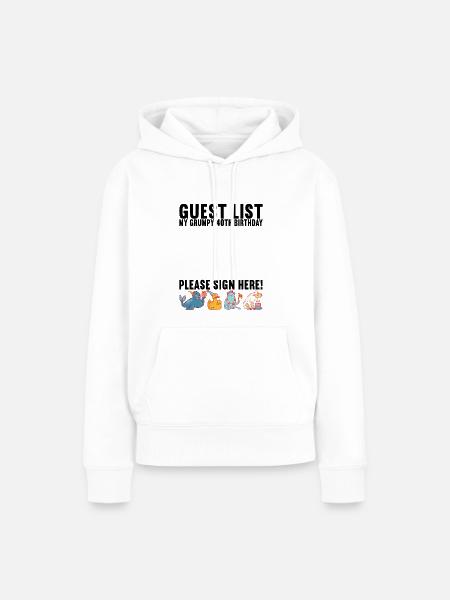 Grumpy Birthday - Frauen Premium Bio Hoodie - Weiß