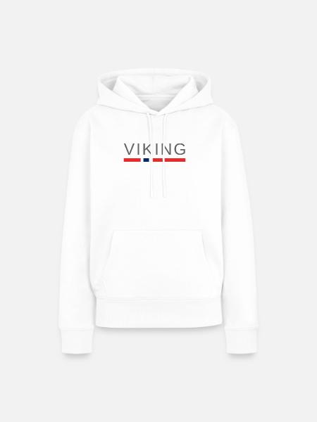 Wikinger Norwegen - Frauen Premium Bio Hoodie - Weiß