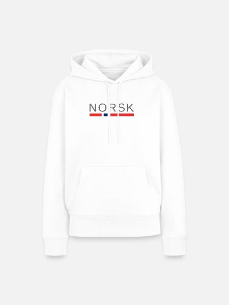norwegisch - Frauen Premium Bio Hoodie - Weiß